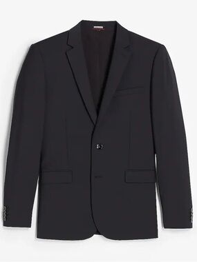 Express Men's Extra Slim Black Two-Button Suit Coat 36S